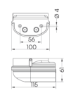 Picture of Ühenduskarp(pind 90⁰) MLINE Junior HT, 120/240VAC, HALL, IP66, 2xM20, SIRENA 